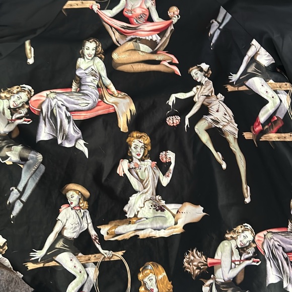 VTG Alexander Henry Zombie Pin Up Smoking Jacket-unisex - Picture 14 of 14